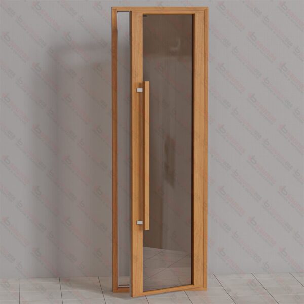 Etna Thermal Aspen Wood Framed Door, Bronze Glass, 690x2100 mm (27 1/8" x 82 3/4") - Image 3