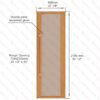 Etna Thermal Aspen Wood Framed Door, Bronze Glass, 690x2100 mm (27 1/8" x 82 3/4") - Image 4