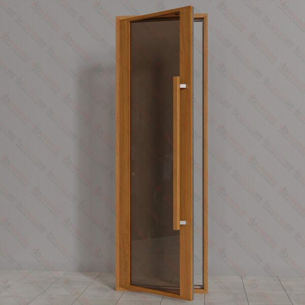 Etna Thermal Aspen Wood Framed Door, Bronze Glass, 690x2100 mm (27 1/8" x 82 3/4") - Image 7