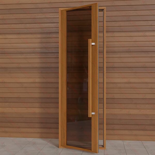 Etna Thermal Aspen Wood Framed Door, Bronze Glass, 690x2100 mm (27 1/8" x 82 3/4") - Image 6