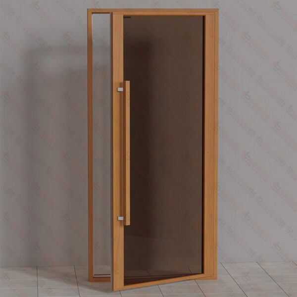 Etna Thermal Aspen Wood Framed Door, Bronze Glass, 1000x2100 mm (39 3/8" x 82 3/4") - Image 7