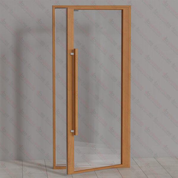 Etna Thermal Aspen Wood Framed Door, Clear Glass, 1000x2100 mm (39 3/8" x 82 3/4") - Image 7