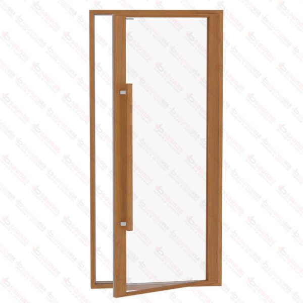 Etna Thermal Aspen Wood Framed Door, Clear Glass, 1000x2100 mm (39 3/8" x 82 3/4") - Image 5