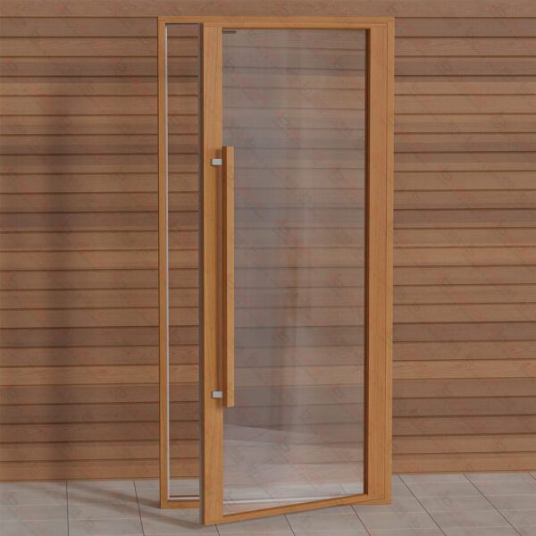 Etna Thermal Aspen Wood Framed Door, Clear Glass, 1000x2100 mm (39 3/8" x 82 3/4") - Image 6