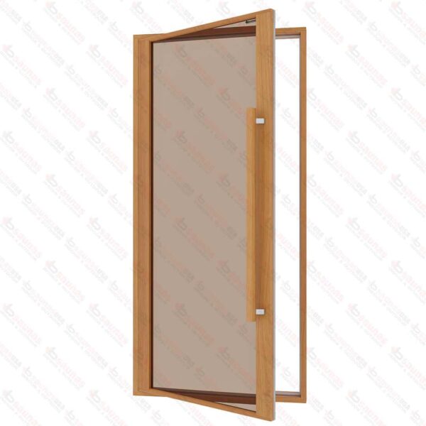 Etna Thermal Aspen Wood Framed Door, Bronze Glass, 1000x2100 mm (39 3/8" x 82 3/4")