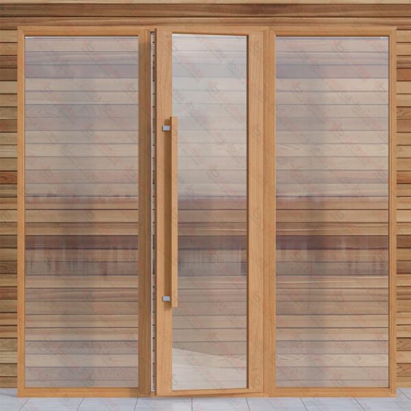 Sauna Glass Wall, ETNA, Clear Glass, 7 Feet Wide - Image 2