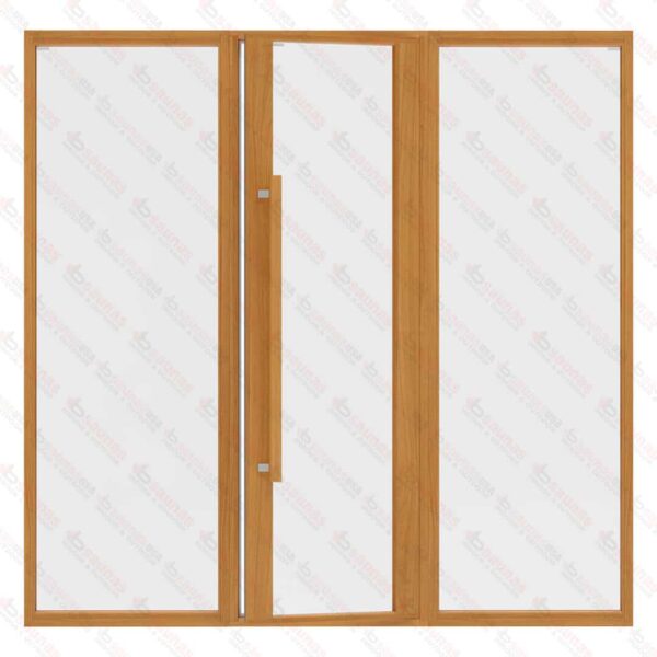 Sauna Glass Wall, ETNA, Clear Glass, 7 Feet Wide